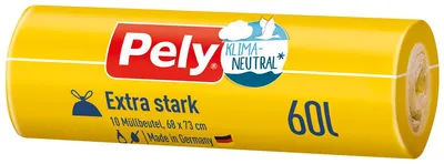 Obrázek produktu pro Pely 54030031 Pely Müllbeutel Extra stark 60,0 l transparent, 10 St.