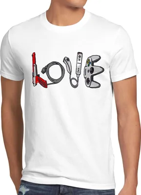 Produktbild von style3 LOVE Gamer T-Shirt Herren super konsole kart 8-Bit  SNES mario