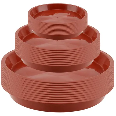 Produktbild von Pflanzuntersetzer Kunststoff rund, 30 Stück, 12 cm/18 cm/24 cm, für Pflanzen
