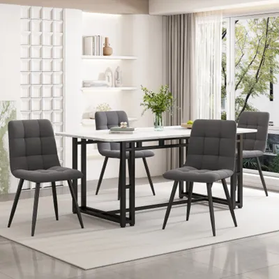 Produktbild von Esstisch,(1-St), Moderner Küchentisch mit Metallbeinen für Esszimmer Wohnzimmer,Tischbeine 140x80cm