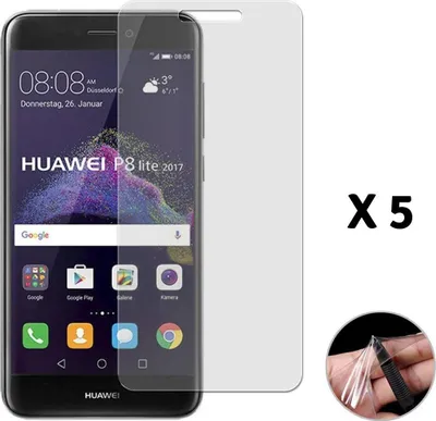 Produktbild von Displayschutzfolie für Huawei P8 LITE 2017 [5 Stück] Flexible Transparent Plastik Screen Protector Film Phonillico®