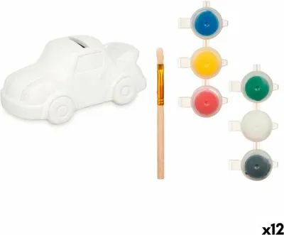 Obrázek produktu pro Prasátko na vybarvování Pincello BS2124 Bílé 14,5 x 7,2 x 9,4 cm Auto (12 kusů)