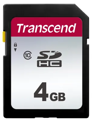 Obrázek produktu pro Transcend SDHC 300S 4GB, 4 GB, SDHC, Třída 10, NAND, 20 MB/s, 10 MB/s