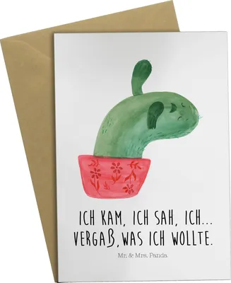 Produktbild von Mr. & Mrs. Panda Glückwunschkarte Kaktus Mama - Weiß - Geschenk, Büro, osterkarte, Quote, osterkarten, Ärger, Kakteen, glückwunschkarten, Motivation, weihnachtskarten