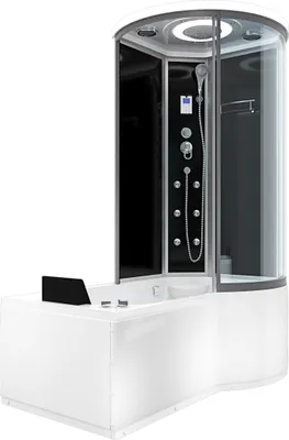 Produktbild von Kombination Whirlpool Dusche K55-L31-WP Duschkabine Wanne 170x100 cm