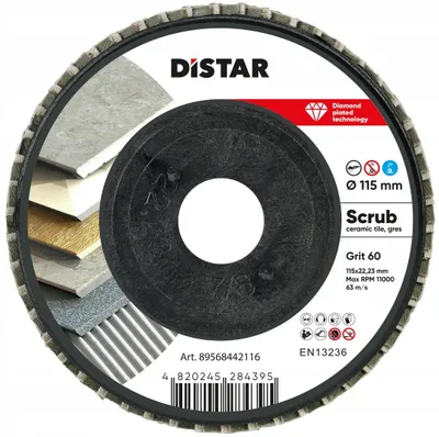 Produktbild von Distar Diamant-Lamellenschleifscheibe 115mm #60 für Fliesen