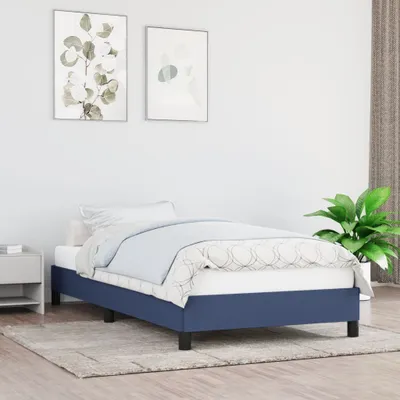 Produktbild von "2026 Promotion" Bettgestell moderne - ohne Matratze - Blau 90x200 cm - Stoff - Polsterbett CC20866