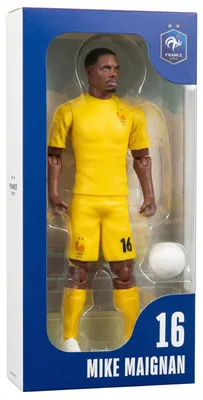 Zdjęcie produktu dla Figurka piłkarska, realistyczny bramkarz z ruchomymi elementami, 20 cm, Mike Maignan, numer 16