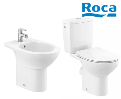 Produktbild von Roca | Kompakt-wc Mit Bidet - 65x76x35 Cm - Rimless - Montageset Inklusive - Weiß