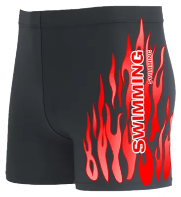 Productafbeelding van Sportieve Badshorts met Blauwe Vlamprint voor Mannen
