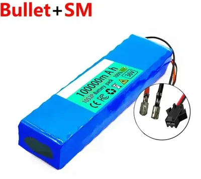 Obrázok produktu pre Batéria pre elektrické kolobežky 36V - lítiovo-iónová, konfigurácia 10S2P - 100Ah (100000mAh) - Vhodná pre elektrické kolobežky do 500W - Rozmery: 18,2 x 6,5 x 4,5 cm - Konektor: Bullet-SM