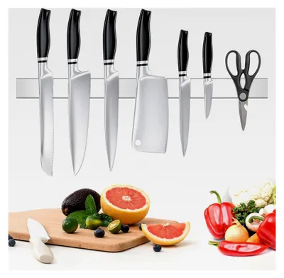 Produktbild von 50 cm Magnetischer Messerhalter Selbstklebend Edelstahl Küchenmagnetleiste