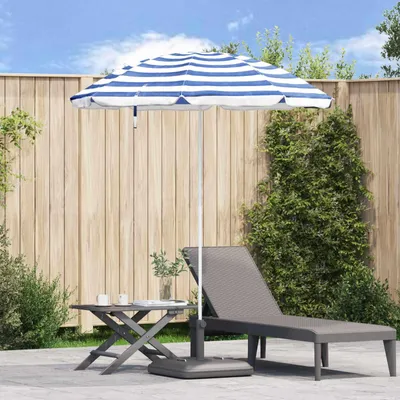 Image de Maison Exclusive - Parasol de jardin, polyester 170T, bleu et blanc