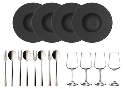 Produktbild von Manufacture Rock Pastaset 12tlg. EC | Villeroy & Boch | Art.-Nr. 1042398727 | EAN 4003686437166