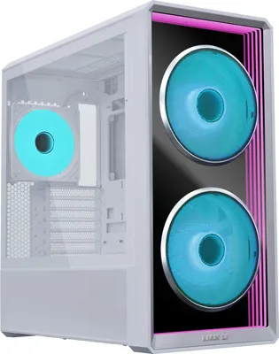 Image de LIAN LI LANCOOL 217 INF Boîtier PC, tour midi, verre trempé, éclairage RGB - blanc