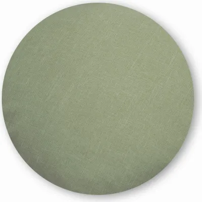 Produktbild von Kissenbezug rund 60 cm grün hell Leinenoptik Kissenhülle Struktur Deko Kissen