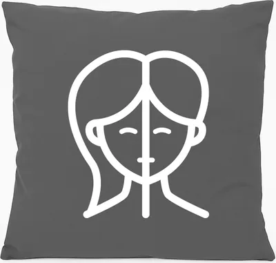 Produktbild von Huuraa Kissen Zwillinge Sternzeichen Symbol 40x40cm mit Füllung Steel Grey Baumwolle Dekokissen Geschenkidee