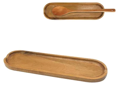 Holz-Löffelablage, 26 x 7 cm, braun, für Küchenutensilien