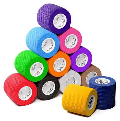 Produktbild von Kohäsive Bandagen, selbsthaftende Bandagen, 5 cm x 4,5 m, 12 Stück