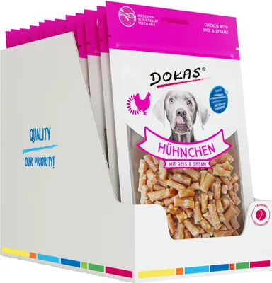 Produktbild von DOKAS - Hühnchen mit Reis & Sesam 12er Pack (12 x 70g)