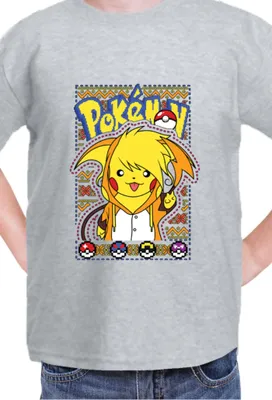 Obrázek produktu pro Dětské Triko Japan Manga Anime Comics Pokemon 033,  / Vřesově šedá