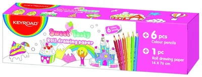 Produktbild von Keyroad Papier do kolorowania dla dziewczynki z kredkami