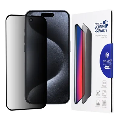 Produktbild von Dux Ducis Privacy-Displayschutzglas für - iPhone 15 Pro - schwarz