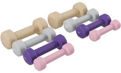 Productafbeelding van HOMCOM Gewichtenset, 4 paar gewichten van 0,5 kg tot 10 kg, met koffer. Gewichtenset van gietijzer