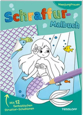 Immagine prodotto di Schraffur-Malbuch. Meerjungfrauen