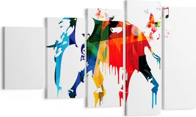 Produktbild von Bild auf Leinwand - Leinwandbild - Elefant Tierwelt Fantasie - 100x60cm - Wand Bild - Wanddeko - Leinwanddruck - Bilder - Kunstdruck - Wanddekoration - Leinwand bilder - Wandkunst - EG100x60-3079