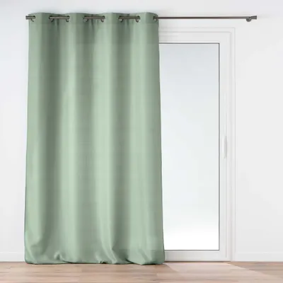 Produktbild von Gardine SOLINE aus Polyester in Eukalyptus mit Ösen, 140 cm breit, 280 cm hoch
