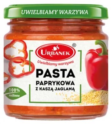 Zdjęcie produktu dla Pasta paprykowa z kaszą jaglaną 180g Urbanek