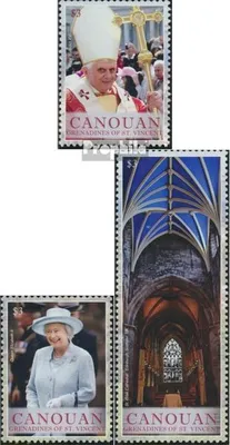 Produktbild von Briefmarken St. Vincent - Canouan 2010 Mi 102-104 (kompl.Ausg.) postfrisch Papst Benedikt XVI.
