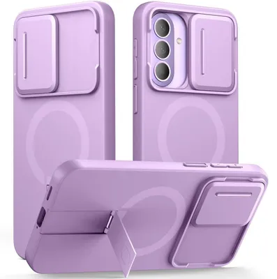 Produktbild von Handyhülle mit Kameraabdeckung für Galaxy A57 5G, Tech-Protect Polyamid Aura mit MagSafe, Violett