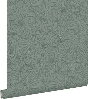 Immagine prodotto di ESTAhome carta da parati foglie di ginkgo verde grigiastro 53 cm x 10.05 m