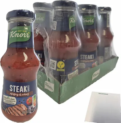 Produktbild von Knorr Steak Sauce 6er Pack (6x250ml Glas) + usy Block