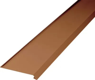Produktbild von INEFA Dachstreifen für Dachrinne, zweiseitig gekantet 2m Braun Rinneneinhang mit Wasserfalz, aus PVC-U, Dachrinnenzubehör, Germany