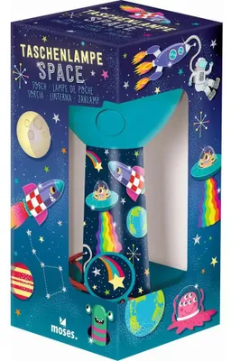 Produktbild von moses. Space Kinder-Taschenlampe, aufladbar, robust, 3 Leuchtmodi, 4 LEDs