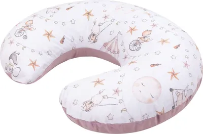 Produktbild von JUKKI® Stillkissen + Bezug SET Baumwolle & MINKY SAMT Multifunktional 3in1 Schwangerschaftskissen Lagerungskissen Fütterungskissen [Candy Circus]