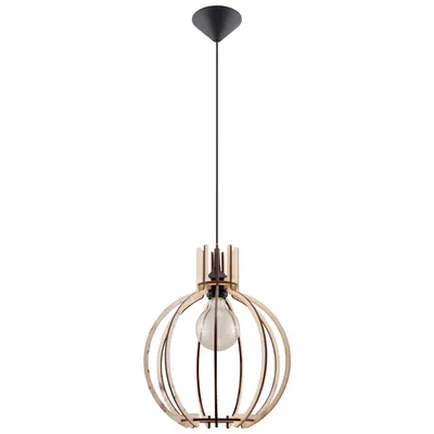 Image de Lampe pendante ARANCIA en bois naturel 1xE27 15W bois 100x17x28cm Sollux Lighting