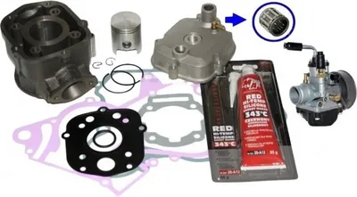 Produktbild von 70ccm Racing Zylinder KIT Kopf VERGASER Set für Aprilia SX 50 abBj2006 2T H2O Zylinderkit