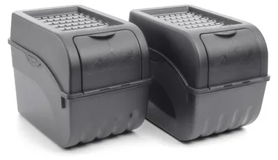 Produktbild von Novaliv Gemüseboxen Kartoffelboxen Vorratsbehälter 3,5l bis 9l (Anthrazit, 2X 9l)
