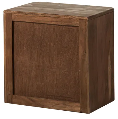 Immagine prodotto di MASSIVMOEBEL24 | Comodino in legno di sheesham 50x35x50 decapato marrone scuro TORONTO #163