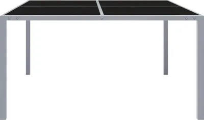 Obrázek produktu pro vidaXL Zahradní stůl 130x130x72 cm Šedá ocel a sklo