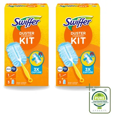 Zdjęcie produktu dla 2 zestawy startowe Swiffer Duster z 3 wkładami Febreze - duża paczka - 2 sztuki