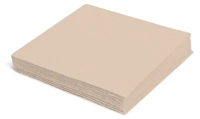 Produktbild von 250 Servietten Tafelservietten 40 x 40 cm natur braun – 3-lagig, 1/4 Falz