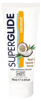 Zdjęcie produktu dla Hot - Superglide Lubrykant Jadalny Na Bazie Wody Kokosowy 75 Ml