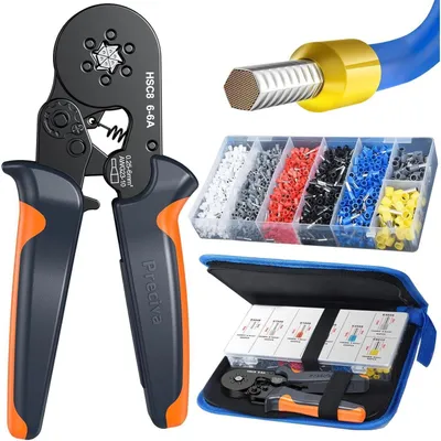Produktbild von Crimpzange Aderendhülsen Set Sechskant mit 1900 Aderendhülsen 0,5-6 mm²