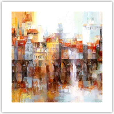 Produktbild von Poster - Poster ohne Rahmen - Stadt Mietshaus - 40x40 cm - Wand Bild - Wanddeko - Wandbilder - Kunstposter - Wandposter - Bilder - Kunstdruck - Wanddekoration - Wandbild - P2XAC40x40-3476