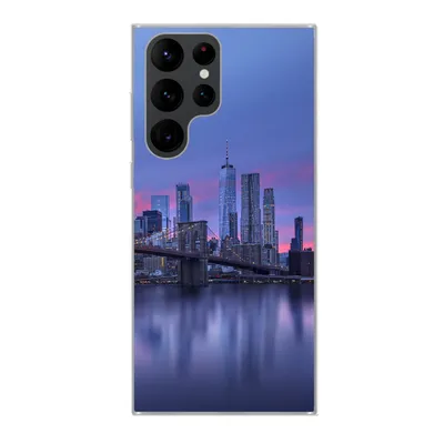 Produktbild von MuchoWow® Handyhülle Schutzhülle Hülle für Samsung Galaxy S22 Ultra New York - Wasser - Brücke Silikon Softcase Handy Hülle - Abbildung